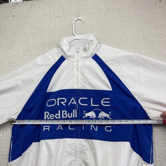 Hollister x Oracle Red Bull Racing Track Jacket Men’s M White / Blue Graphic Zip - Picture 9 of 13